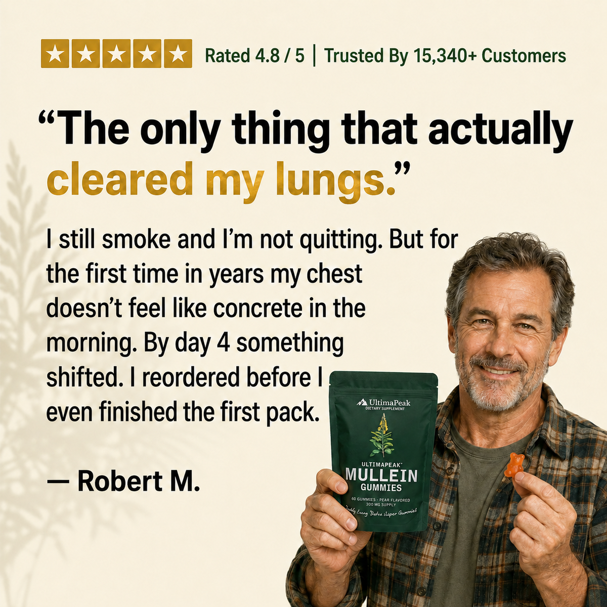New Maximum Potency Mullein Gummies For Smokers | UltimaPeak®