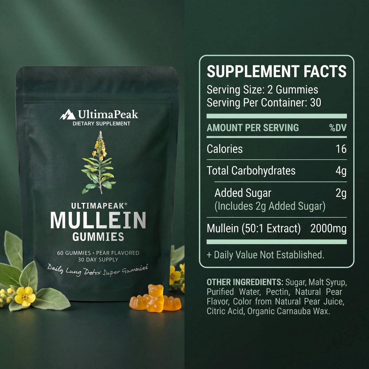 New Maximum Potency Mullein Gummies For Smokers | UltimaPeak®