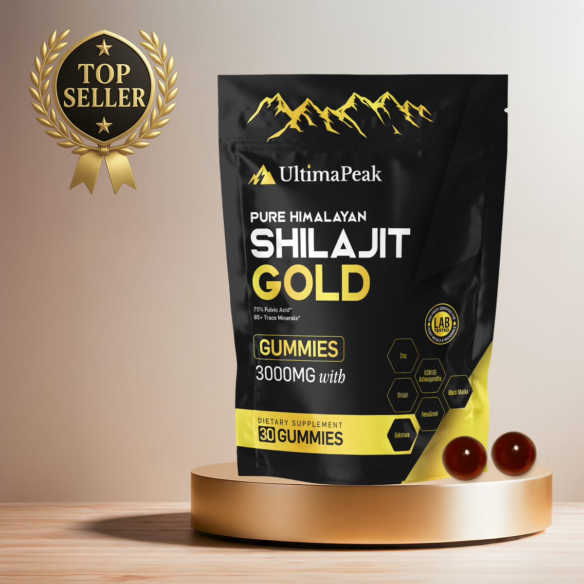 ULTIMAPEAK™ Pure Shilajit Gummies – Now 6-in-1 Support | Special